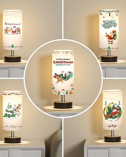 Small Table Lamp for Bedroom - Bedside Lamps for Night Stands, Minimalist Nightstand Light Lamp, Desk Lamps for Reading Room, Kids Room, Living Room, Office, Dorm - LeafyLoom