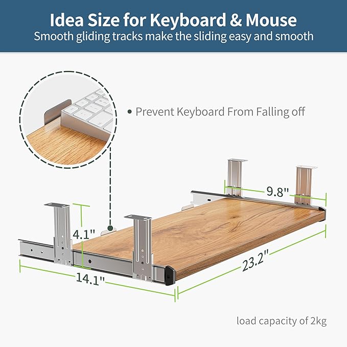 BANTI 40" x 24" Height Adjustable Electric Standing Desk with Keyboard Tray, Sit Stand up Desk with Splice Board, White Frame/Light Rustic Brown Top - LeafyLoom