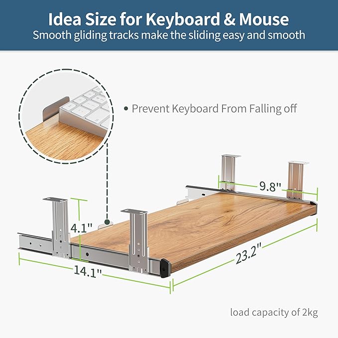 BANTI 63" x 24" Height Adjustable Electric Standing Desk with Keyboard Tray, Sit Stand up Desk with Splice Board, White Frame/Light Rustic Brown Top - LeafyLoom