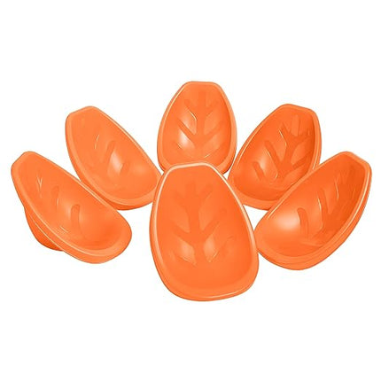 ECR4Kids Leaf Floor Seat, Rocker Chair, Orange, 6-Piece - LeafyLoom