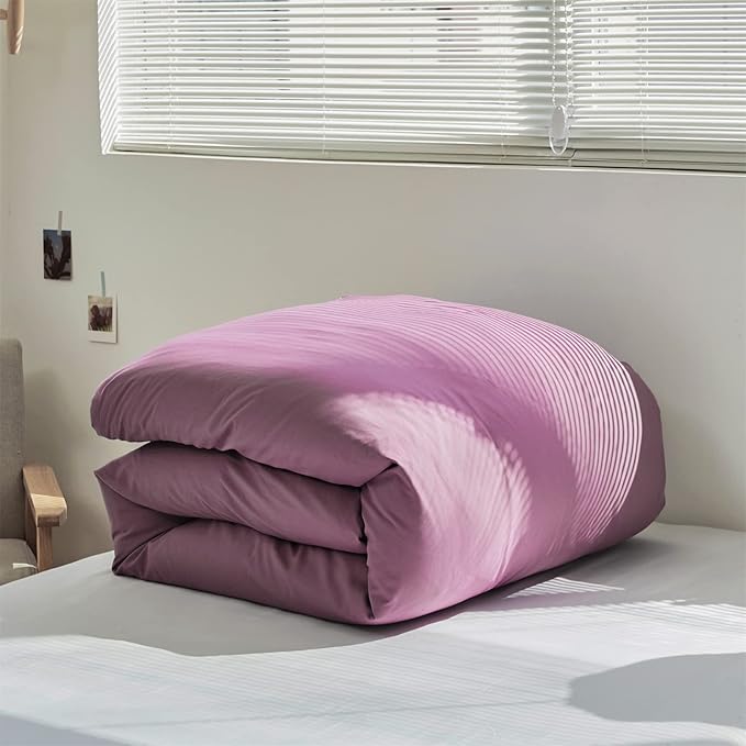 Purple Comforter Queen Grape Color Bedding Set 3 Pieces Comforter Set Lightweight Comforter Set Queen Breathable - LeafyLoom