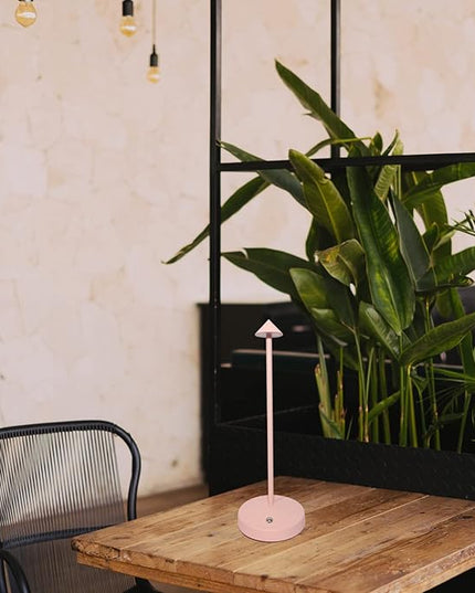 Cordless Table Lamps,Rechargeable Led Touch Bar Lamp,Portable Battery Desk Lamp,Brightness Dimmable Small Table Lamps,Minimalist Design,for Living Room/Restaurant/Couple Dinner/(Pink) - LeafyLoom