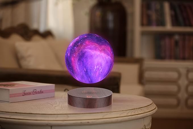 VGAzer Levitating Moon Lamp Floating and Spinning in Air Freely with 16 Colors LED Galaxy Moon Lamp Lights,Unique Gift & Decorative Lamp for Kids Lover Friends - LeafyLoom