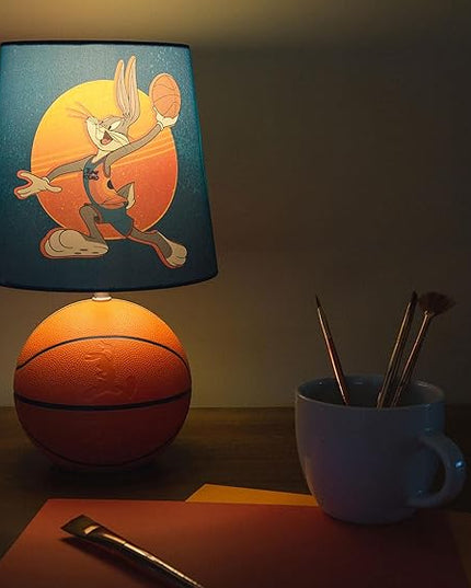 Space Jam 2: A New Legacy Tune Squad Basketball 3D Desk Lamp, Bugs Bunny Mood Light | Home Decor Accessories And Room Essentials | Official Looney Tunes Collectible | 14 Inches Tall - LeafyLoom