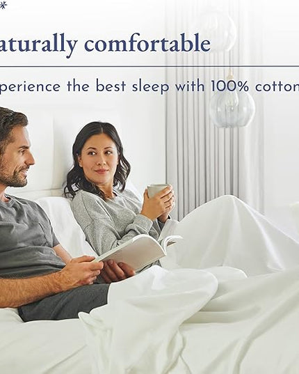 California Design Den 100% Cotton 2-Pack Twin Size Bed Sheets, Soft & Durable Twin Sheet Set Cotton with Deep Pockets, Twin Sheet Set with Sateen Weave, Cooling Sheets (Light Grey) - LeafyLoom