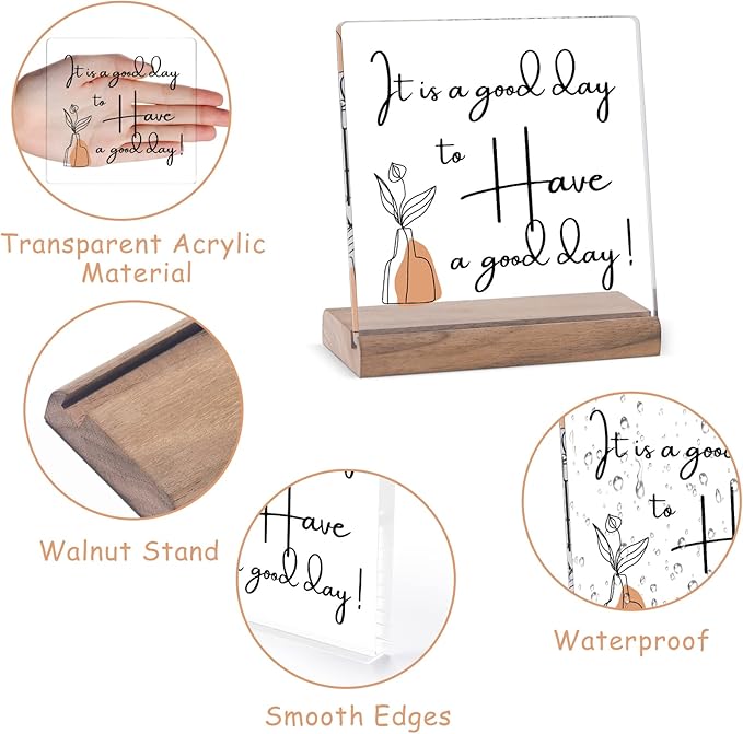 Desk Decorations For Women Office Desk Décor For Women Desk Motivational Work Desk Decor Its A Good Day To Have A Good Day Office Table Desktop Decor Inspirational Quotes Gifts - LeafyLoom