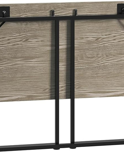 Techni Mobili Space Saving Folding Desk, Grey - LeafyLoom