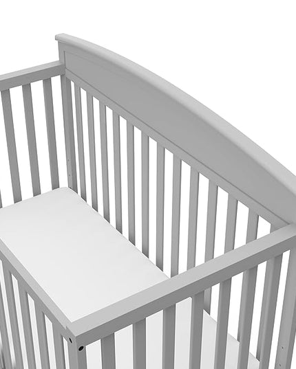 Graco Benton 5-in-1 Convertible Crib (Pebble Gray) – GREENGUARD Gold Certified, Converts from Baby Crib to Toddler Bed, Daybed and Full-Size Bed, Fits Standard Full-Size Crib Mattress - LeafyLoom