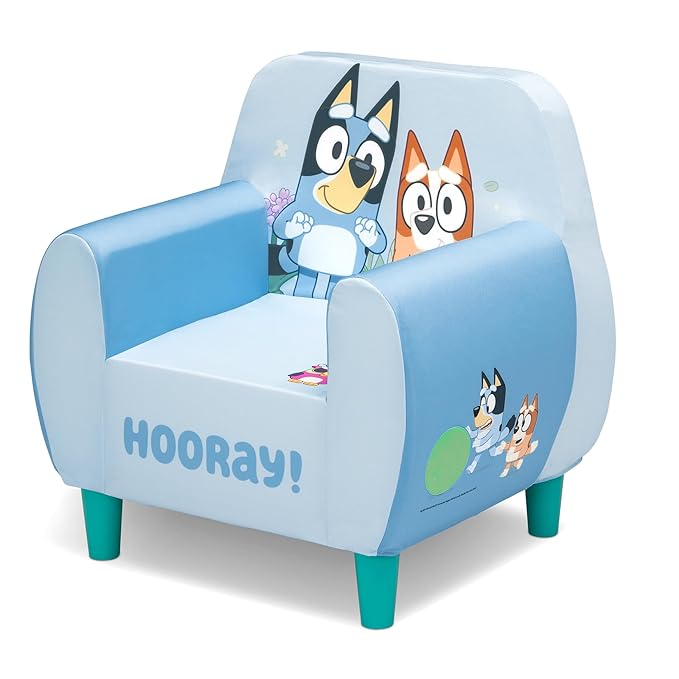 Delta Children Bluey Foam Chair, Blue - LeafyLoom