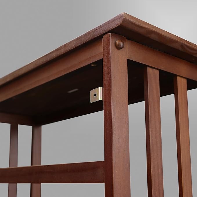 Casual Home Mission Style 5-Shelf Bookcase, Walnut - LeafyLoom
