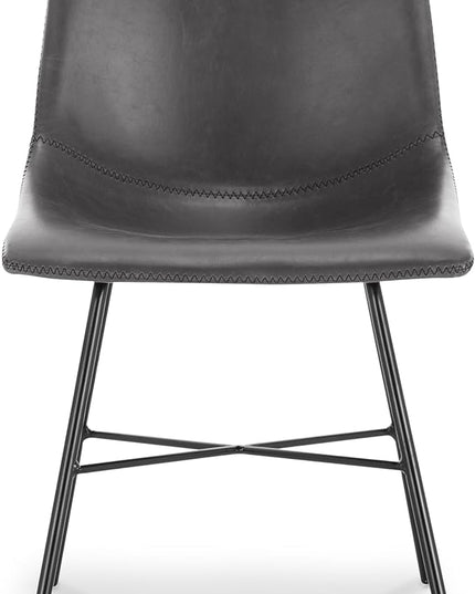 Poly and Bark Paxton Dining Chair, Set of 2 Grey - LeafyLoom