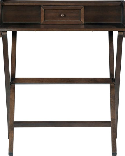 Linon Mable Folding Desk, Walnut - LeafyLoom