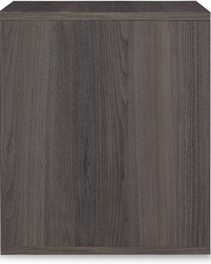 Signature Design by Ashley Brymont Mid-Century Modern 1 Drawer Nightstand with Open Cubby, Gray - LeafyLoom