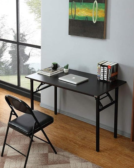 Computer Desk,47" Modern Simple Style Folding Tables,Home Office Writing Desk, Space Saving Foldable Table, No Install Needed - LeafyLoom