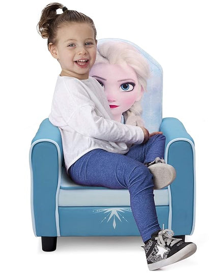 Delta Children Figural Upholstered Kids Chair, Wood, Disney Frozen II Elsa - LeafyLoom