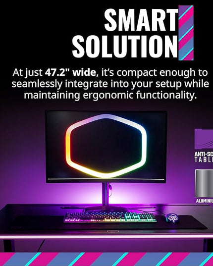 Cooler Master GD120 ARGB PC Desk, Gaming Table - LeafyLoom