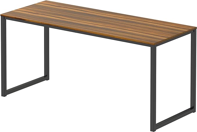 SHW Home Office 48-Inch Computer Desk, 24" Deep, Walnut - LeafyLoom