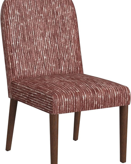 HomePop Classic Parsons Dining Chairs, Red Rust Chenille Woven (Single Pack) - LeafyLoom