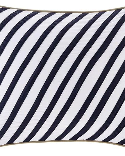 Comfort Spaces Casual Comforter Set Sporty Design, Vibrant Color, Active Lifestyle Boys Bedroom Décor, All Season Soft Microfiber Bedding Set, Decorative Pillow, Sham Blue/White Twin/Twin XL 3 Piece - LeafyLoom