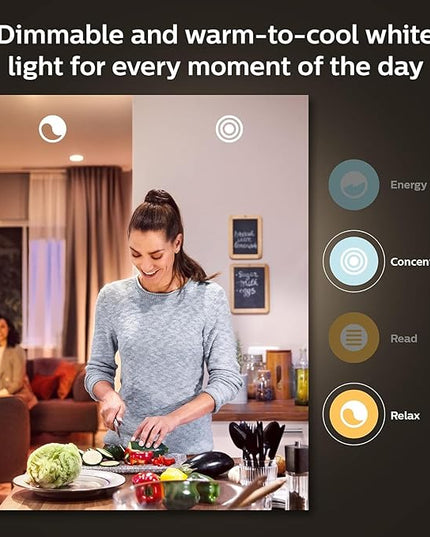 Philips Hue Smart 40W B39 Candle-Shaped LED Bulb - White Ambiance Warm-to-Cool White Light - 1 Pack - 450LM - E12 - Indoor - Control with Hue App - Works with Alexa, Google Assistant and Apple Homekit PhilipsHue