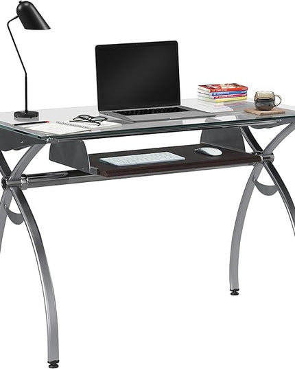 NicBex Laik-DW-00054-DX Desks, 43.25" W x 22.5" D x 29.5" H, White - LeafyLoom