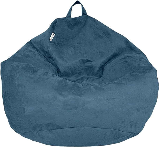 Bean Bag Stuffed Animal Storage Or Cover | No Filler | Extra Large | for Adults Or Kids | Double Stitched | Durable Zipper | Premium Microsuede - LeafyLoom