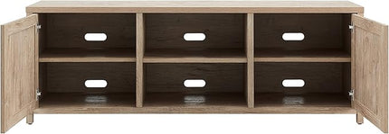Henn&Hart Granger TV Stand, 68" Wide, Brown - LeafyLoom