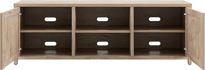 Henn&Hart Granger TV Stand, 68" Wide, Brown - LeafyLoom
