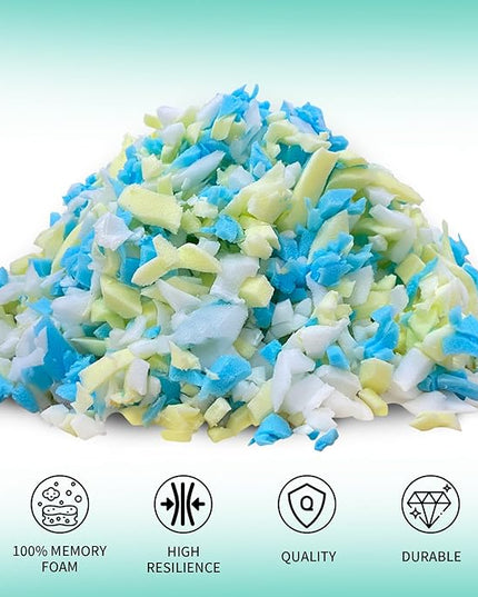 5lbs Shredded Memory Foam Filling for Bean Bag Filler, Premium Soft Filling,without Added Gel Particles,Very Suitable for Filling Bean Bags and Pillows - LeafyLoom