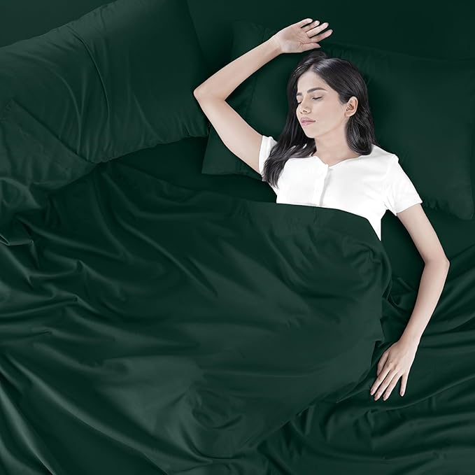 Utopia Bedding Twin Bed Sheets Set - 3 Piece Bedding - Brushed Microfiber - Shrinkage and Fade Resistant - Easy Care (Twin, Emerald) - LeafyLoom