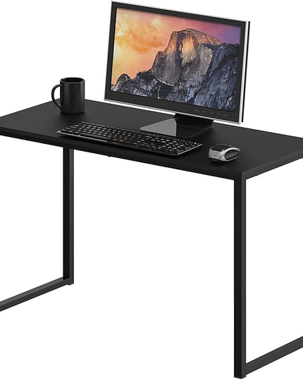 SHW Home Office 32-Inch Computer Desk, Black - LeafyLoom