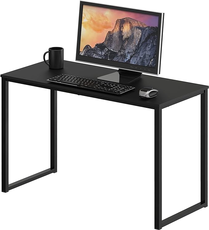 SHW Home Office 32-Inch Computer Desk, Black - LeafyLoom