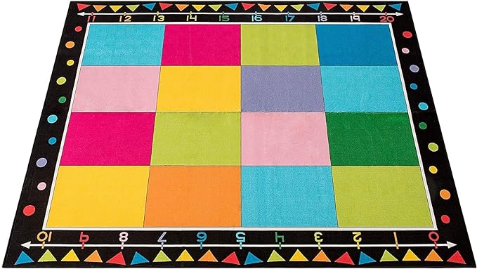 Booooom Jackson Classroom Carpet, Children's Classroom Rug 8'5"x6'5”Kid Rug with Non-Slip Backing,Children's Classroom Educational Seating Carpet Elementary - LeafyLoom