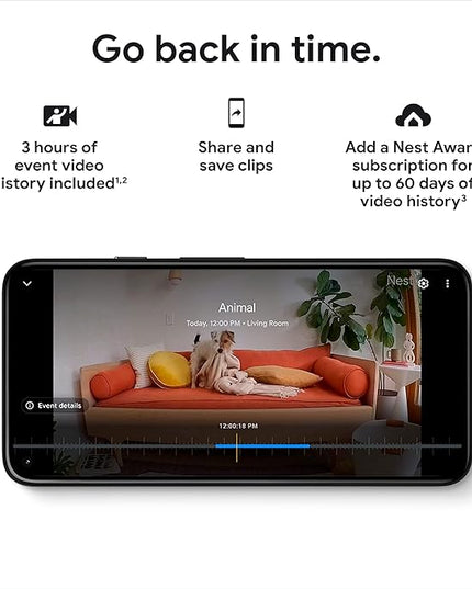 Google Nest Security Cam (Wired) - 2nd Generation - Fog, 1080p, Motion Only GoogleLLC