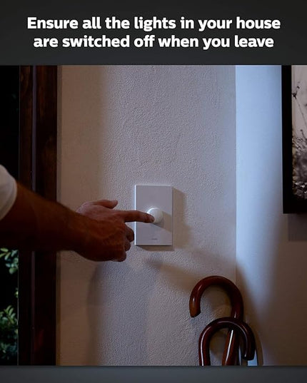 Philips Hue Wireless Smart Light Switch Button, White - 1 Pack - Portable and Battery Powered - Smart Home Control - Requires Hue Bridge - Easy, No-Wire Installation Philips