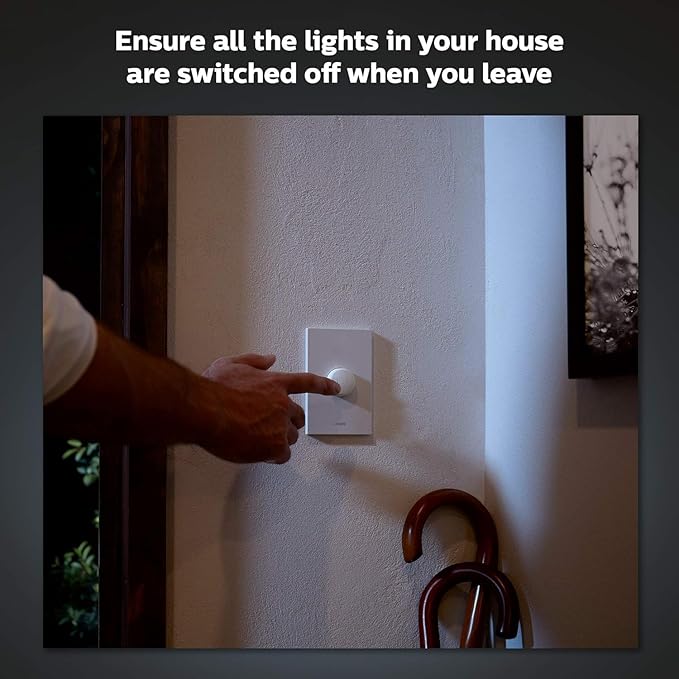 Philips Hue Wireless Smart Light Switch Button, White - 1 Pack - Portable and Battery Powered - Smart Home Control - Requires Hue Bridge - Easy, No-Wire Installation Philips