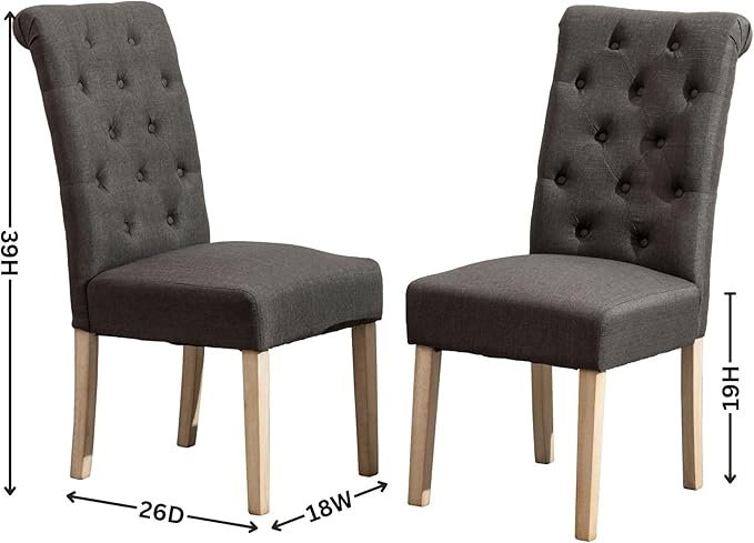 NicBex Haerin-SD-00141-LWJ Dining Chairs, 26"x18"x39.2", Charcoal - LeafyLoom