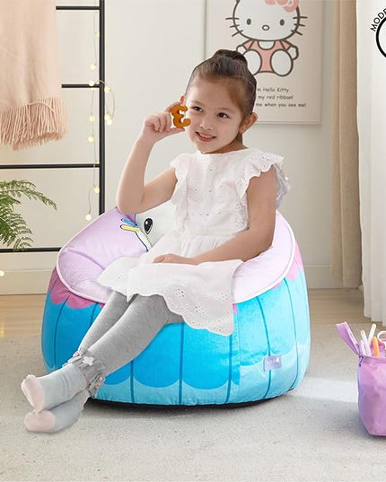 Idea Nuova Gabbys Dollhouse Hillside by pod Plush Kids Bean Bag Chair, 24"x24"x25", Ages 3+ - LeafyLoom