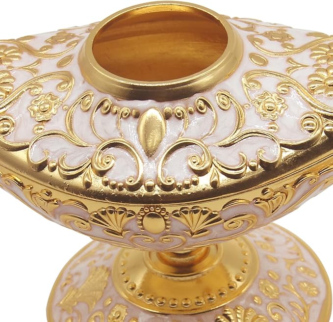 Classic Vintage Collectable Rare Legend Aladdin Magic Genie Costume Lamp Home Table Decoration & Gift, Golden White - LeafyLoom