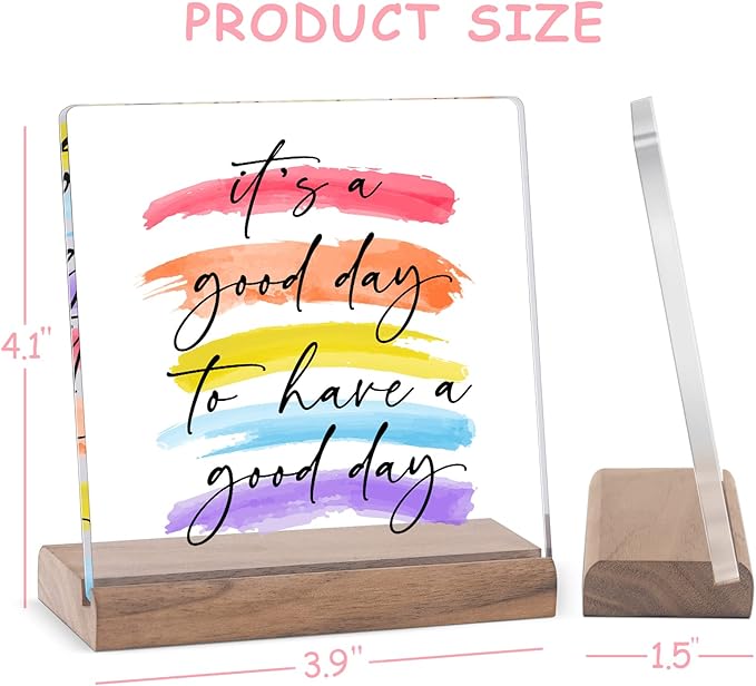 Its A Good Day To Have A Good Day Office Table Desktop Decor Desk Decorations For Women Office - Desk Décor For Women Desk Motivational Work Desk Decor Inspirational Quotes Gifts - LeafyLoom