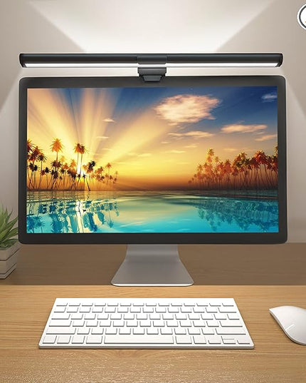 OOWOLF Monitor Light Bar (Pack of 2) Screen Light Bar,CRI≥95 Desk Lamp for Eye-Caring,No Glare,Dual Light,Filter Blue-Light,3-Color Mode,Memory Dimming,e-Reading Task Lamp,Computer Light for Desk - LeafyLoom