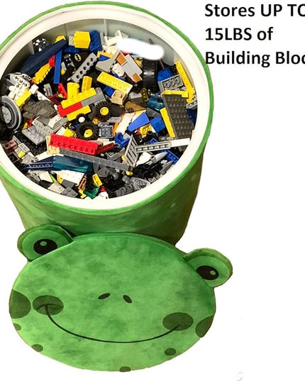 Storl Organizer Storage Stool for Toy and Cloth and Kids Stool (Pig, 12Wx13H) - LeafyLoom
