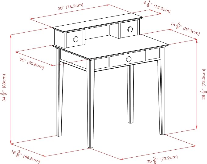 Winsome Wood Studio Home Office, Honey - LeafyLoom