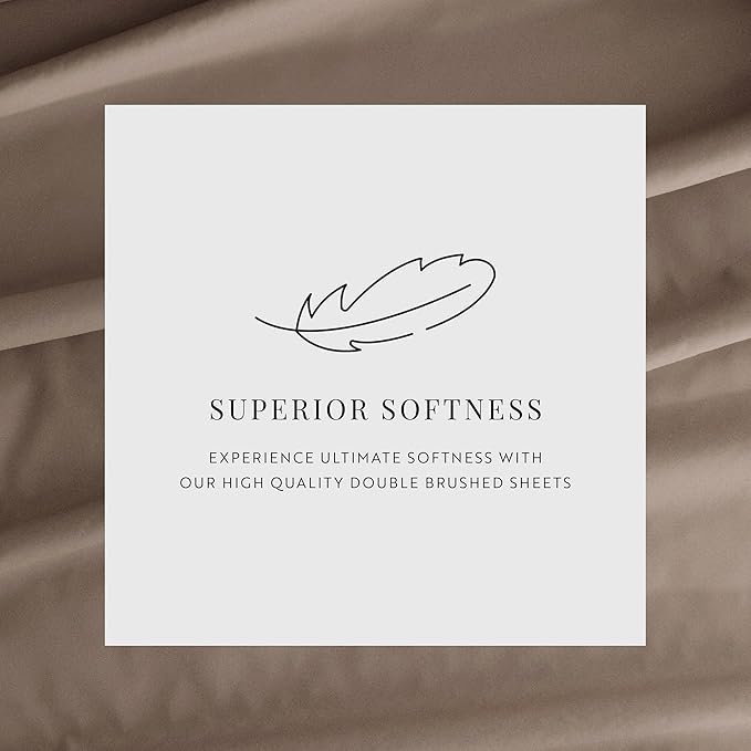 Linen Market Bed Sheets for Queen Size Bed (Taupe) - Sleep Better Than Ever with These Soft and Cooling Queen Sheets - Deep Pocket Fits 16" Thick Beds - 4 Piece Queen Sheet Set - LeafyLoom