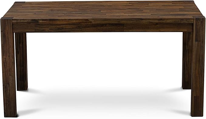 East West Furniture CN6-07-T Celina Dining Room Table - Rectangle Rustic Farmhouse Table , 36x60 Inch, Jacobean - LeafyLoom