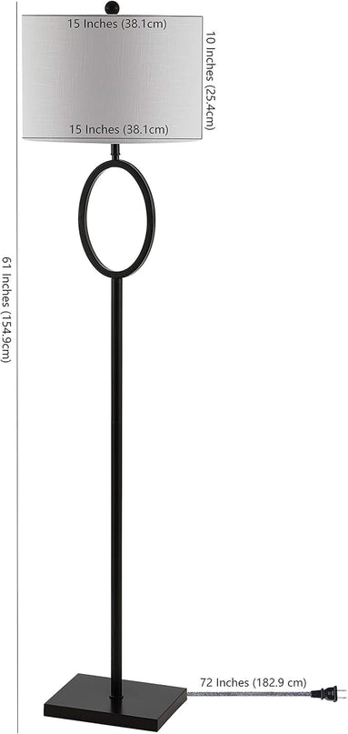 JONATHAN Y JYL1089B April 61" Metal Modern Contemporary LED Floor Lamp, Modern, Contemporary, Glam, Traditional, Office, Living Room, Family Room, Dining Room, Bedroom, Foyer, Oil Rubbed Bronze - LeafyLoom