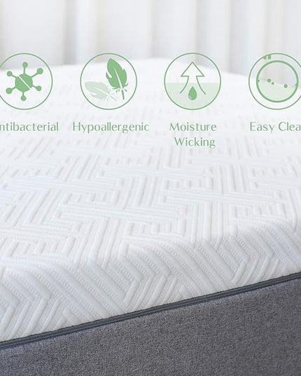 Novilla Full Size Mattress, 8-Inch Gel Memory Foam Mattress for Pressure Relief, Enhanced Support & Plush Comfort, Full Mattress in a Box, Bliss - LeafyLoom