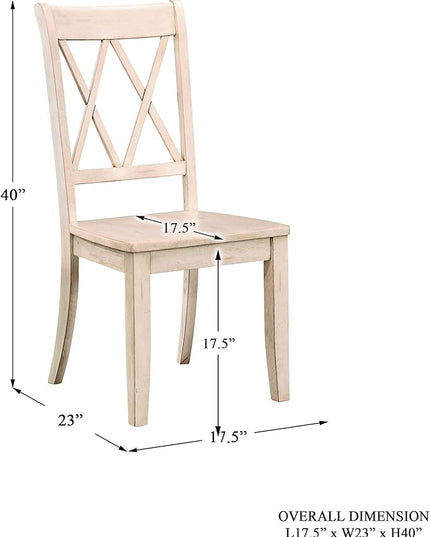 Homelegance 5-Piece Dining Set, White - LeafyLoom