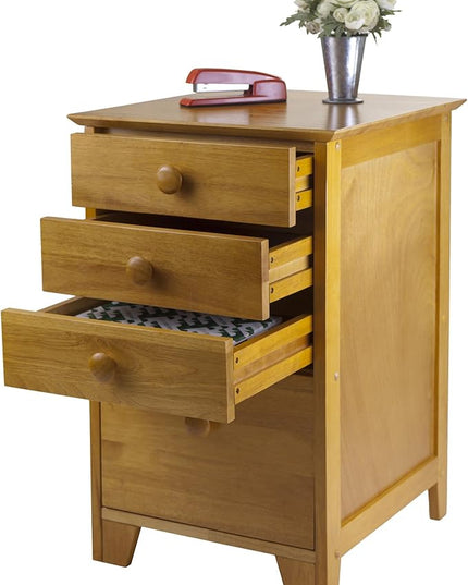 Winsome Studio File Cabinet, Honey - LeafyLoom