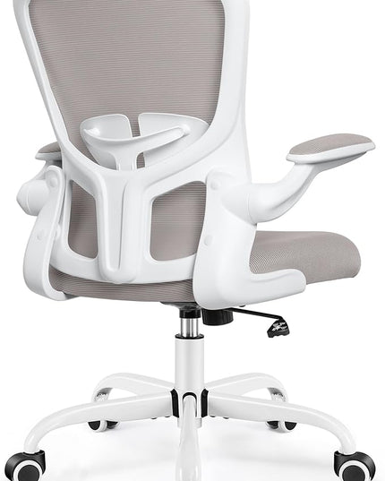 FelixKing Office Chair, Ergonomic Desk Chairs with Wheels Home Mesh Chair Adjustable Lumbar Support and Height, Ergo Chair for Working Gaming Use (Gray) - LeafyLoom